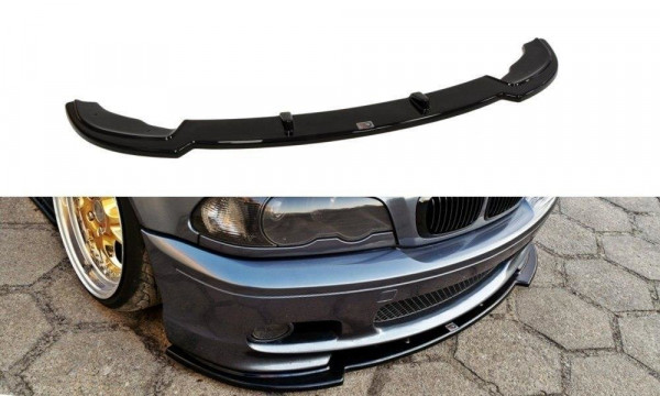 Front Ansatz für BMW 3er E46 M Paket COUPE schwarz Hochglanz