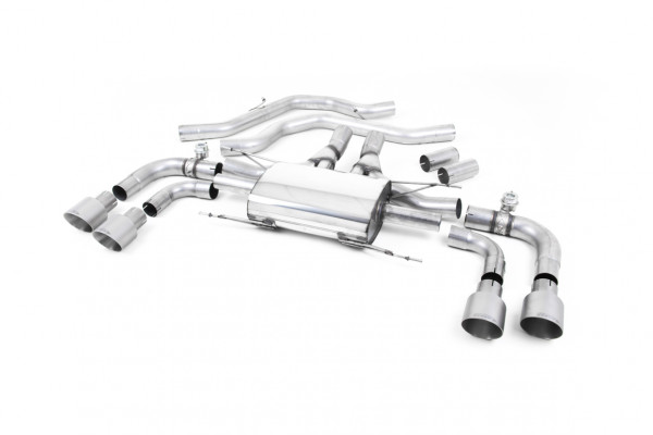 Milltek SSXAR003 Front Pipe-back Quad 100mm GT100 - Alfa Romeo Giulia Quadrifoglio 2.9 V6 Bi-Turbo (