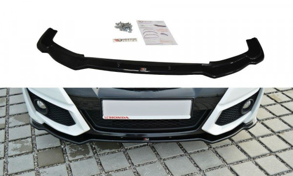 Front Ansatz für Honda Civic Mk9 Facelift schwarz Hochglanz