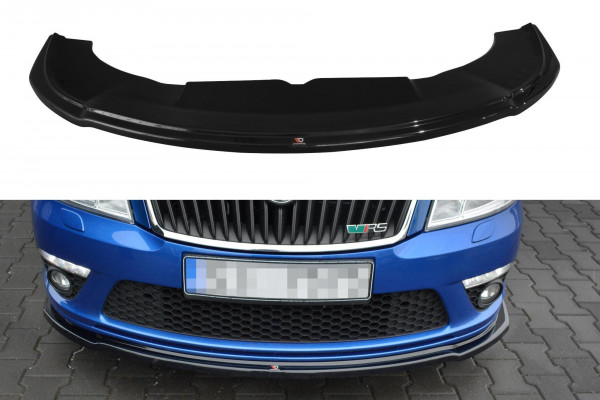 Front Ansatz V.2 passend für Skoda Octavia RS Mk2 FL schwarz Hochglanz