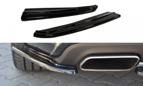 Heck Ansatz Flaps Diffusor für MERCEDES CLS C218 AMG LINE schwarz Hochglanz