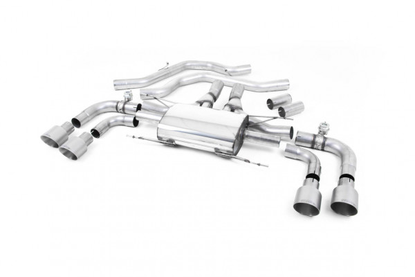 Milltek SSXAR14 Front Pipe-back Quad 100mm GT100 - Alfa Romeo Giulia Quadrifoglio 2.9 V6 Bi-Turbo (N