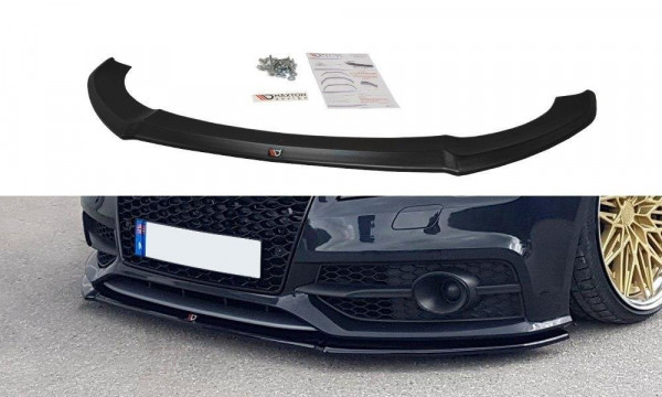 Front Ansatz V.1 passend für Audi A7 Mk1 S-Line schwarz Hochglanz