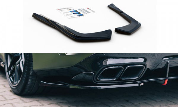 Heck Ansatz Flaps Diffusor passend für Mercedes-AMG GT 63 S 4-Door Coupe schwarz Hochglanz