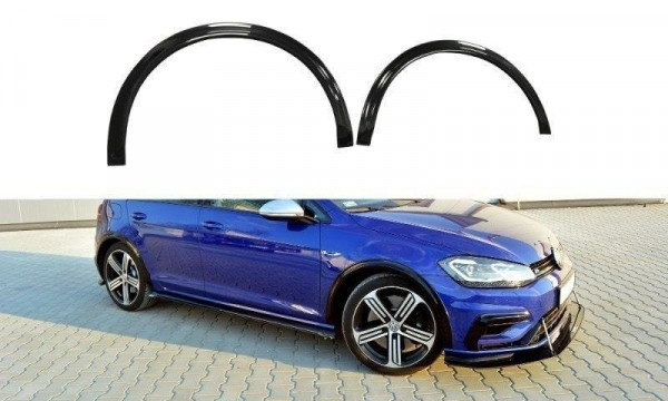 Kotflügel Verbreiterung VW GOLF 7 R Facelift schwarz Hochglanz