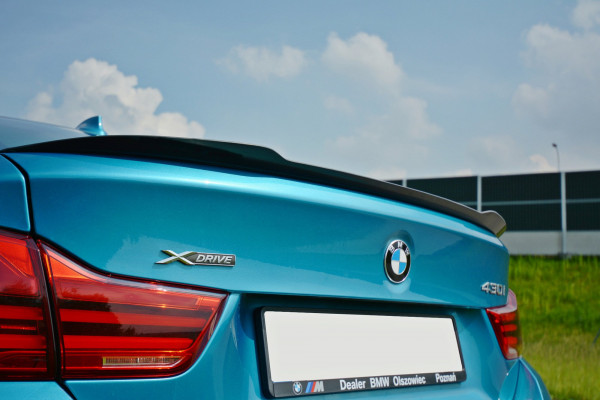 Spoiler CAP passend für BMW 4er F36 GRAN COUPÉ schwarz Hochglanz